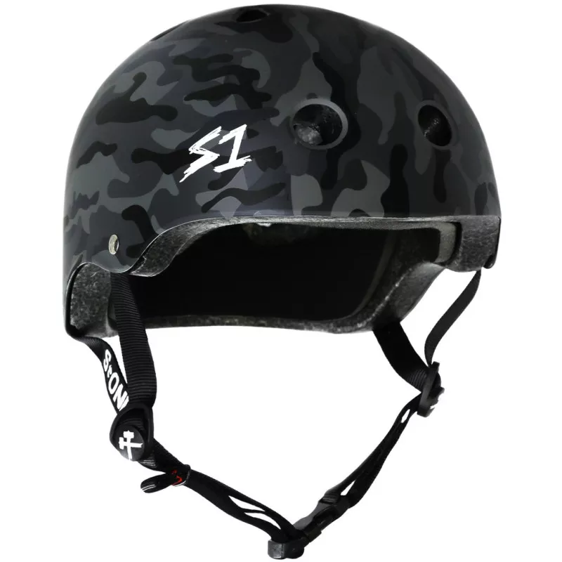 Skateboard helmet S-One LIFER BLACK CAMO MATTE 2024 