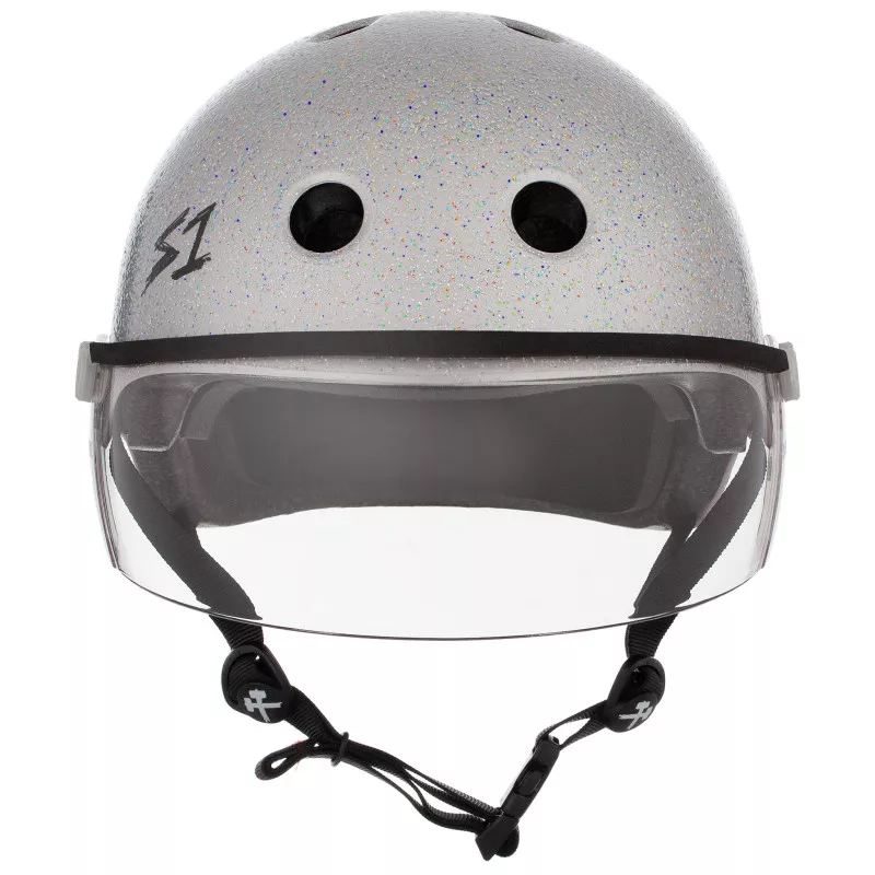 Skateboard helmet S-One Lifer Visor Silver Glitter 2024 