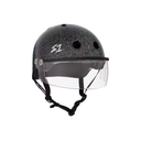 Skateboard helmet S-One Lifer Visor Black Gloss Glitter 2024 